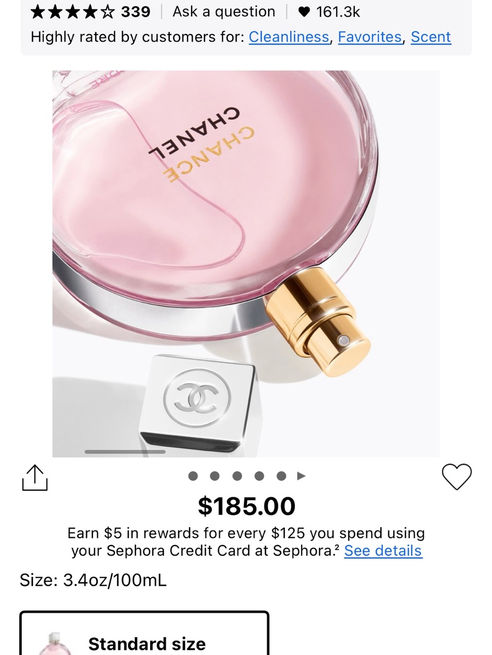 CHANEL Chance Eau Tendre — Soft Pink Fragrance Bottle
